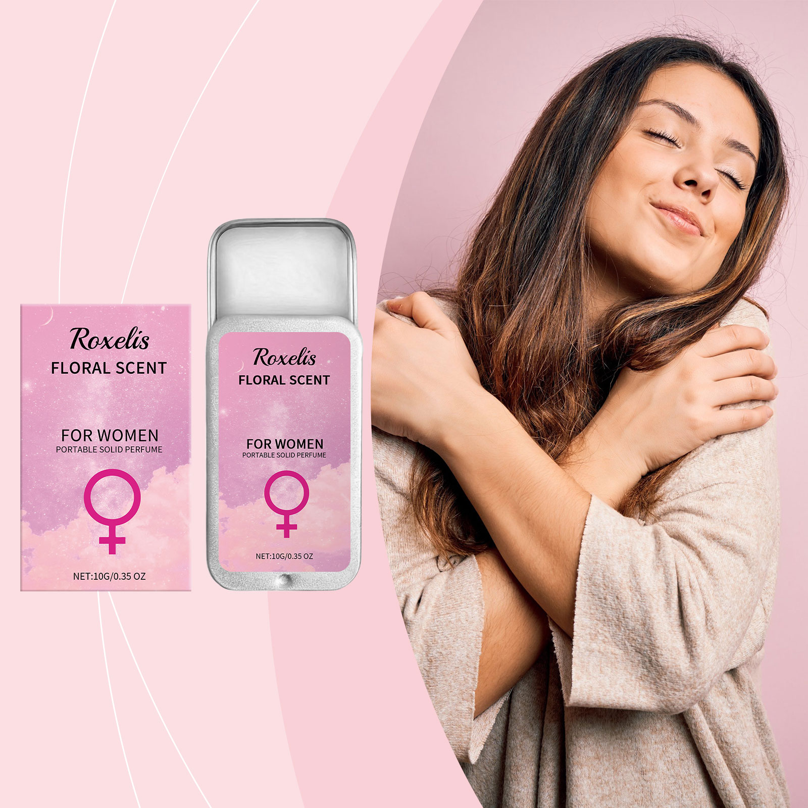 Perfume Jasmine Fragrance - Roxelis Profumo solido portatile Fragranza floreale